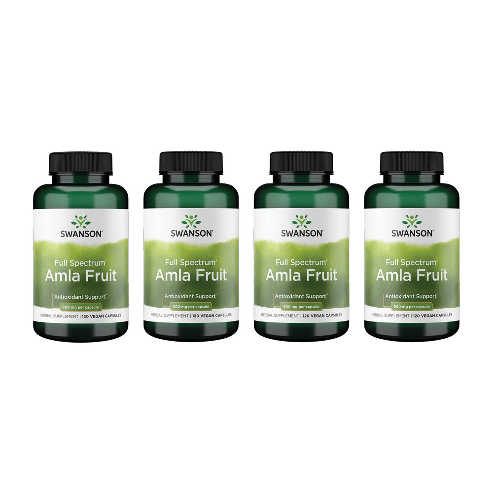 Swanson Amla fruit capsules bottle for daily wellness support.