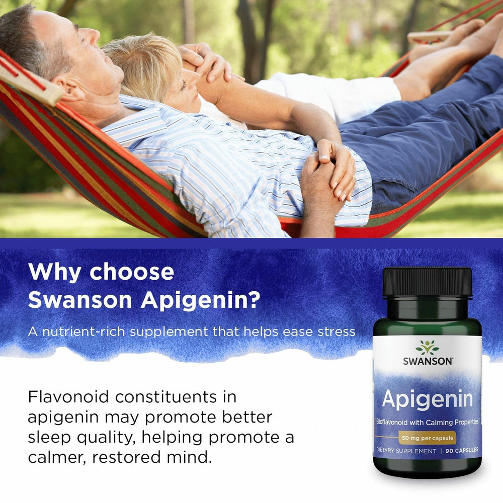 Swanson Apigenin 2-pack packaging on display.