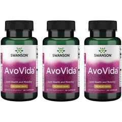Swanson Avovida bottle with 60 capsules for flexibility and comfort