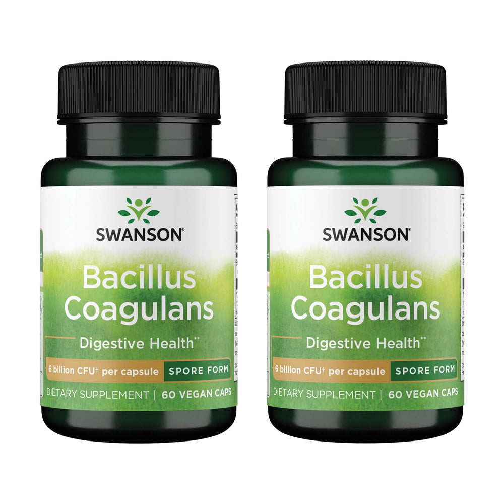 Swanson Bacillus Coagulans bottle front view, ready-to-use probiotic for gut health