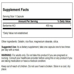 Swanson Berberine capsules dispensing, suggesting an easy daily wellness routine.