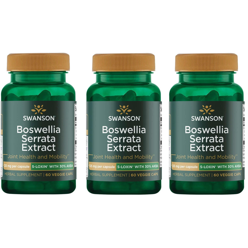 Swanson Boswellia Serrata extract bottle front view for daily wellness planning.
