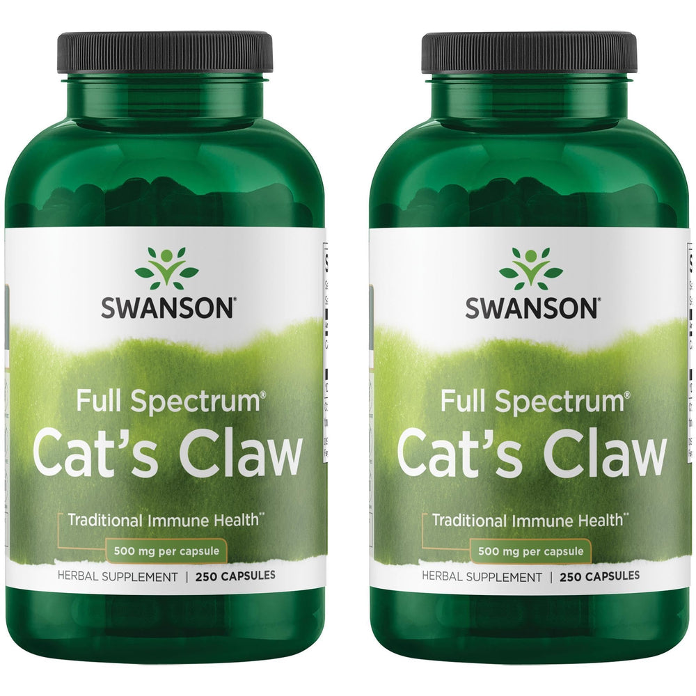 Swanson Cat's Claw bottle front shows antioxidant support potential.