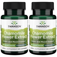 Swanson Chamomile Flower Extract bottle supports a calming routine.