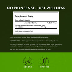 Swanson Chinese Skullcap 4-pack box highlighting value and routine consistency.