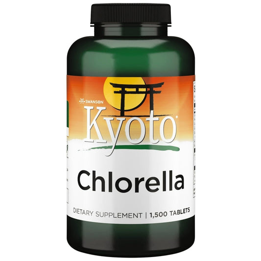 Swanson Chlorella 194 mg bottle front promotes daily wellness.