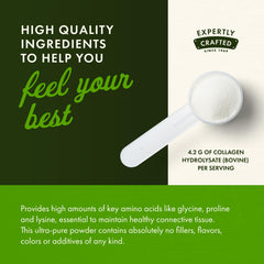 Swanson Collagen Hydrolysate packaging highlights gluten-free and non-GMO credentials.
