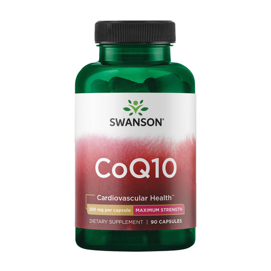 Swanson CoQ10 bottle front view signaling cardiovascular support