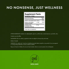 Close-up of Swanson Cranberry label showing vitamin C and E antioxidants
