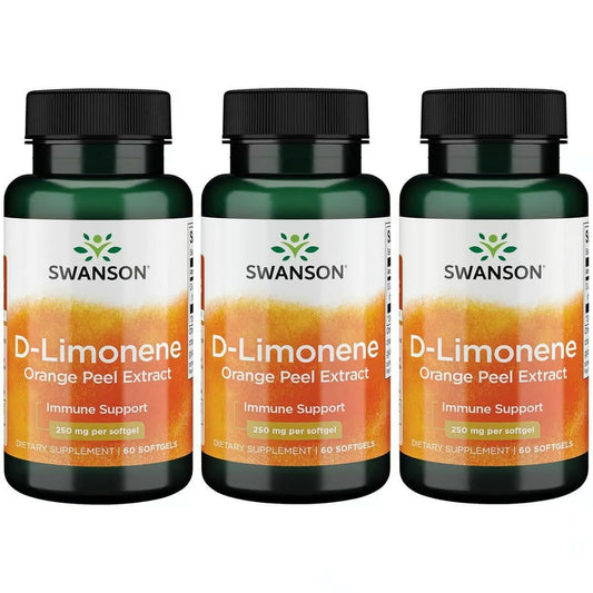 Swanson D-Limonene orange-peel capsules for daily wellness support