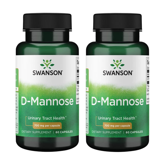 Swanson D-Mannose 700 mg bottle side view supports urinary tract health
