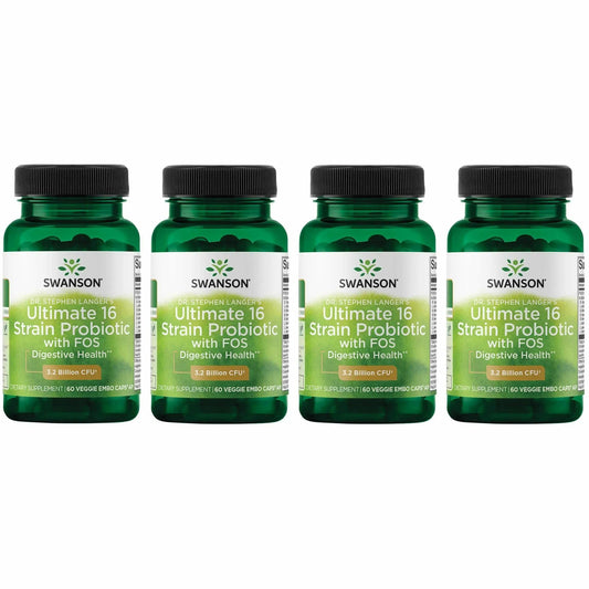 Swanson Dr. Langer formula bottle front view showing probiotic support for daily digestion