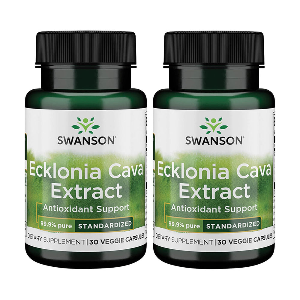 Swanson Ecklonia Cava Extract bottle front view highlighting antioxidant benefits.