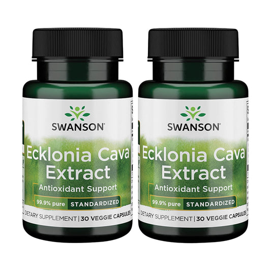 Swanson Ecklonia Cava Extract bottle front view highlighting antioxidant benefits.