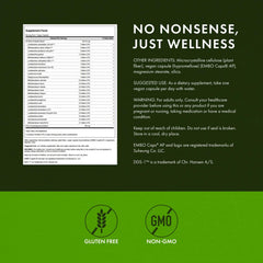 Swanson Epic-Pro label close-up highlighting 25 strains and DRcaps.