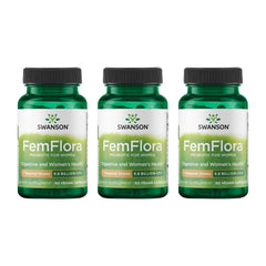 Swanson FemFlora bottle on shelf for daily feminine probiotic use
