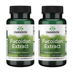 Swanson Fucoidan Extract bottle label highlighting natural immune support.