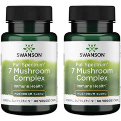 Swanson Full Spectrum 7 Mushroom Complex bottle illustrating immune wellness support