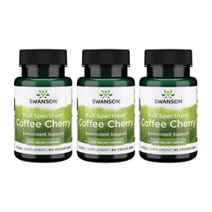 Swanson Full Spectrum Coffee Cherry bottle highlighting antioxidant support for daily use.