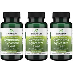 Swanson full spectrum gymnema sylvestre bottle shown for daily wellness.