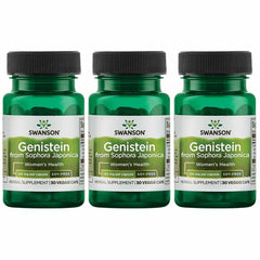 Swanson Genistein plant-based supplement bottle front promotes daily wellness
