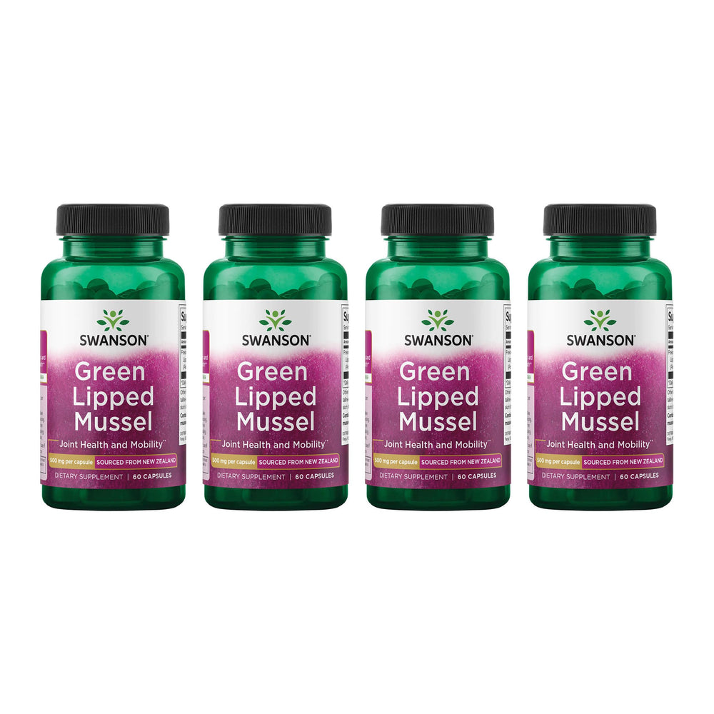 Swanson Green Lipped Mussel bottle front for joint mobility support.