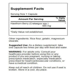 Close-up of Swanson Hawthorn Berry capsules for daily antioxidant support.