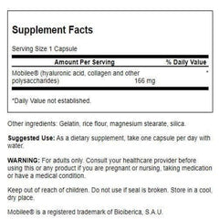 Swanson Hyaluronic Acid Complex bottle label showing quality and testing commitment.