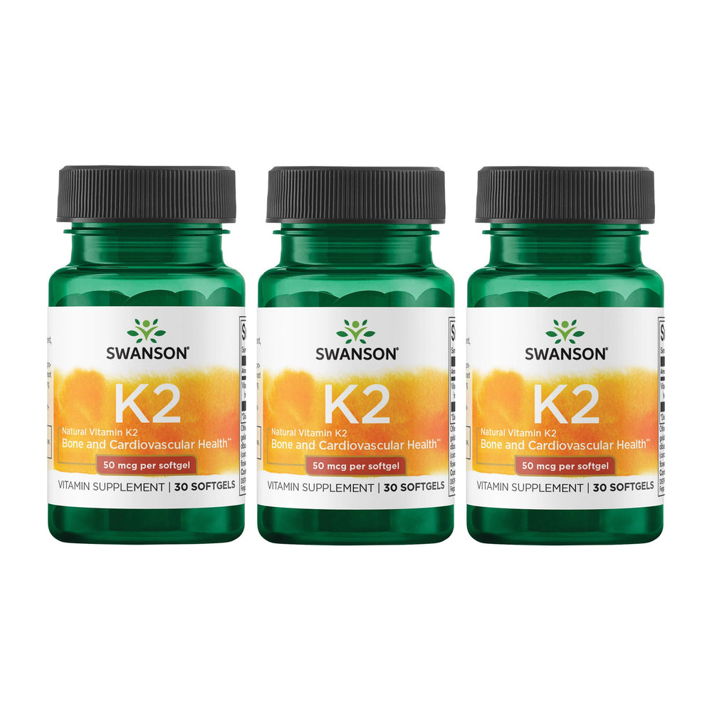 Swanson Vitamin K2 Menaquinone-7 bottle, a convenient daily supplement option.
