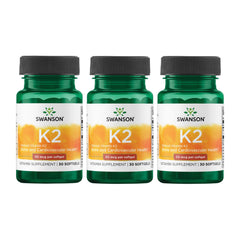 Swanson Vitamin K2 Menaquinone-7 bottle, a convenient daily supplement option.