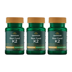 Swanson K2 MK-7 softgels bottle supports calcium regulation for bone and heart health