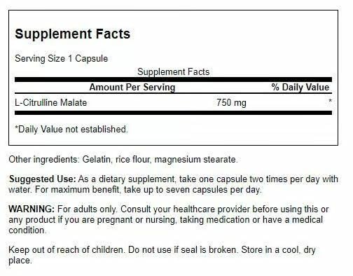Swanson L-Citrulline Malate capsules poured for easy daily use.
