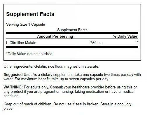 Swanson L-Citrulline Malate capsules easy daily wellness