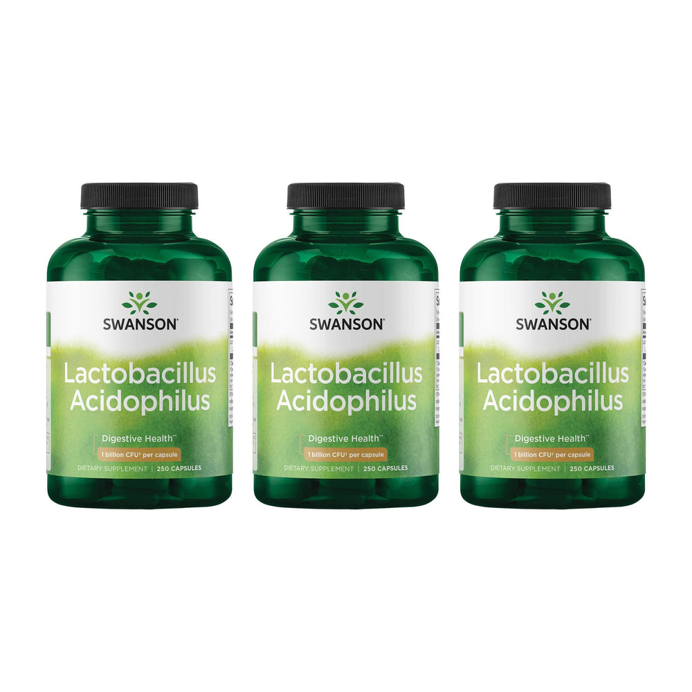 Swanson Lactobacillus Acidophilus bottle front highlighting 1B CFU for gut support