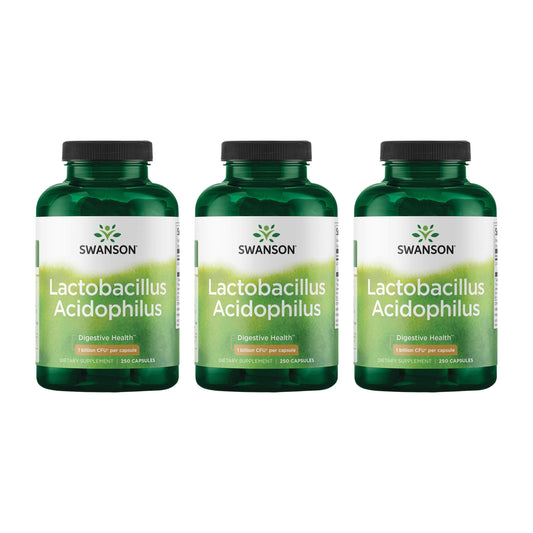 Swanson Lactobacillus Acidophilus bottle front highlighting 1B CFU for gut support