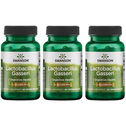Swanson Lactobacillus Gasseri bottle front, vegan probiotic for gut health.