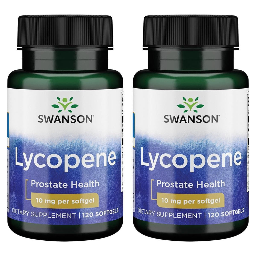 Swanson Lycopene 10 mg 120 sgels 2-pack bottle - antioxidant support for daily wellness
