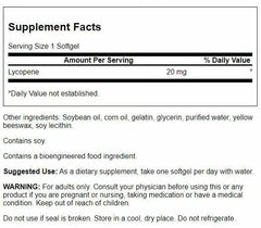 Close-up of Swanson Lycopene softgels for daily wellness and antioxidant intake