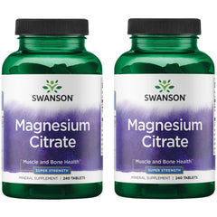 Swanson magnesium citrate tablet for energy support and muscle relaxation.