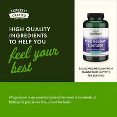 Bottle beside glass of water, Swanson Magnesium Lactate supports a simple daily routine.