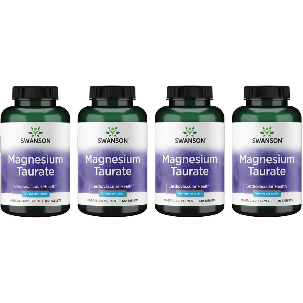 Swanson Magnesium Taurate bottle with label highlighting daily wellness support