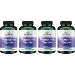 Swanson Magnesium Taurate bottle with label highlighting daily wellness support