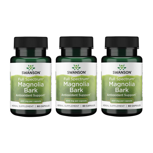 Swanson Magnolia Bark bottle pour supporting digestive and nervous system wellness