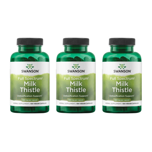 Swanson Milk Thistle bottle front with 500 mg serving for liver support