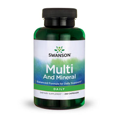 Swanson Multi-Mineral daily bottle front view for easy daily supplementation