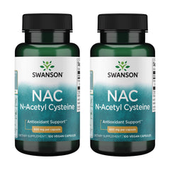 Swanson NAC bottle front displaying 600 mg per serving for daily antioxidant support.