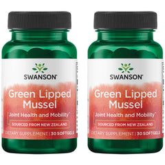 Swanson New Zealand Green Lipped Mussel Oil bottle for daily joint comfort and mobility support.