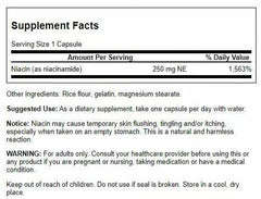 Swanson Niacinamide capsules close-up highlighting capsule coating for easy daily intake