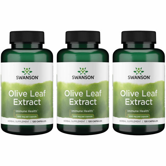 Swanson Olive Leaf Extract capsules bottle front for daily wellness