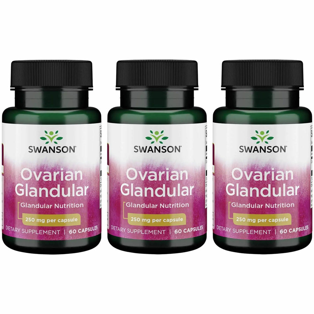 Swanson Ovarian Glandular capsules for daily balance support.